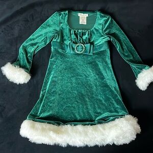 Bonnie Jean green velvet dress